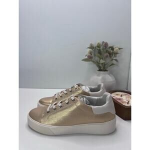 Naturalizer Morrison 2.0 Platform Sneaker Metallic Gold Women 8.5M Tried On